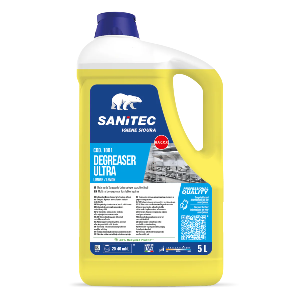 DETERGENTE SGRASSANTE CONCENTRATO - DEGREASER ULTRA LIMONE 5LT - immagine 2