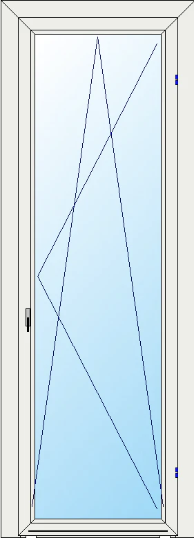 Portafinestra un'anta-ribalta in pvc L. 105 x H. 200 cm - immagine 2