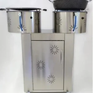 GRILL ROUND DOUBLE G220 A GAS CON PIASTRA IN ALLUMINIO ECLIPSE DIAMOND