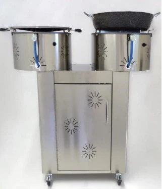 GRILL ROUND DOUBLE G220 A GAS CON PIASTRA IN ALLUMINIO ECLIPSE DIAMOND - immagine 2